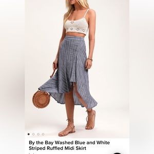 NWT Lulu’s By the Bay Midi Skirt
